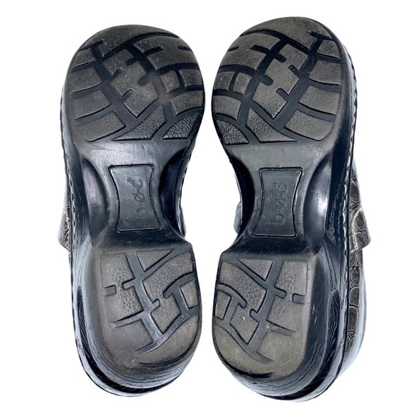 b.o.c. BOC Clogs Professional Nursing Shoes Charcoal Gray Croc Pattern 8.5 40 - Picture 6 of 8